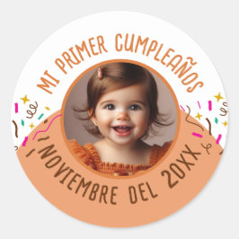 Adesivo Mi Primer Cumple Con Foto