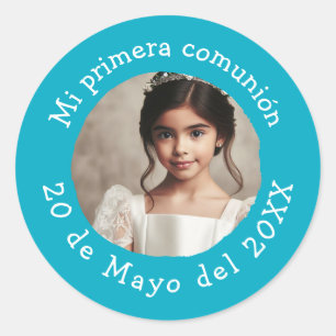Adesivo Mi prión comunión con foto-personmera