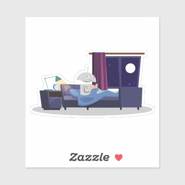 Adesivo Mia na hora de dormir (Folha)