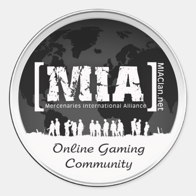 Adesivo MIAClan.net Decretos de alta qualidade brancos/neg (Frente)