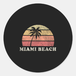 Adesivo Miami Beach Fl Vintage 70s Retro Throwback Design