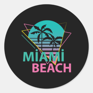 Adesivo Miami Beach Flórida Orgulhoso Floridiano Retro Pal
