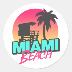 Adesivo Miami Beach Viagem Vintage