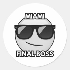 Adesivo Miami Final Boss Cool Emoji Sticker