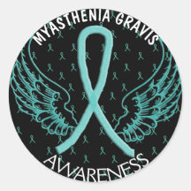 Miastenia Gravis Angel Wings Warrior Sticker
