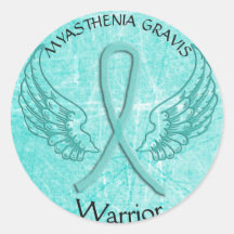 Miastenia Gravis Angel Wings Warrior Sticker