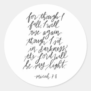 Adesivo Micah 7:8 Bíblia Verso 
