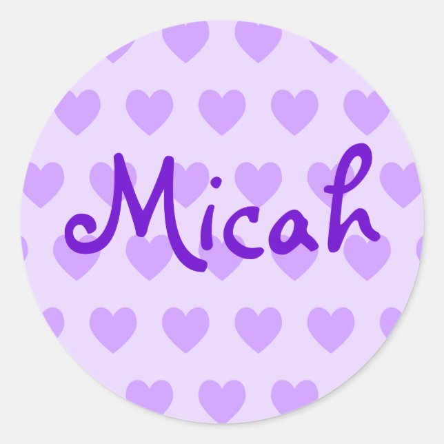 Adesivo Micah em roxo (Frente)