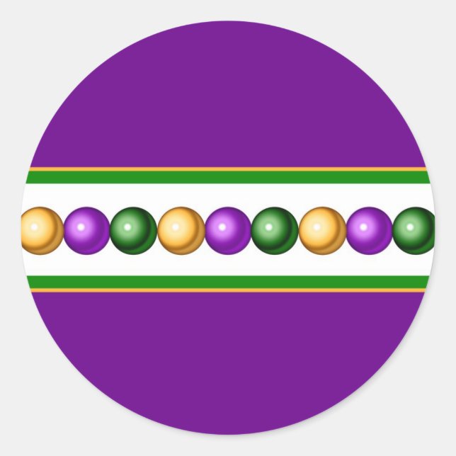 Adesivo Miçanga Roxo Mardi Gras (Frente)