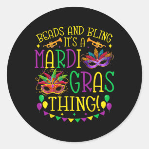 Adesivo Miçangas Bling Mardi Gras Thing Carnival Party Wo