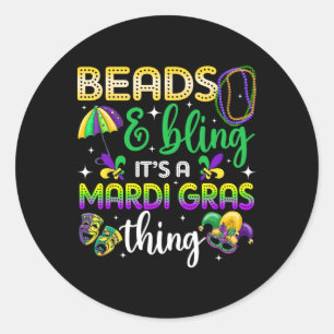 Adesivo Miçangas e Bling É um Carnaval do Mardi Gras.