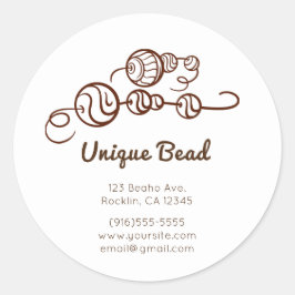 Adesivo Miçangas exclusivas suspensas em um Bloco de Strin