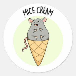 Adesivo Mice Cream Funny Sorvete Pun