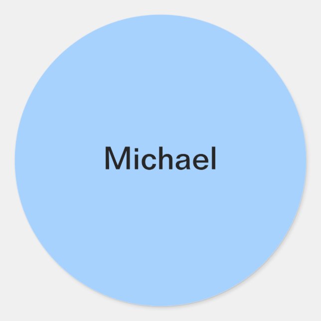 Adesivo Michael Kids Name Sticker Personalizado Light Blue (Frente)