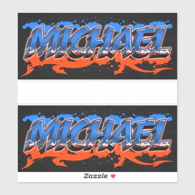 Adesivo Michael Vorname Name Graffiti Aufkleber Sticker (Folha)