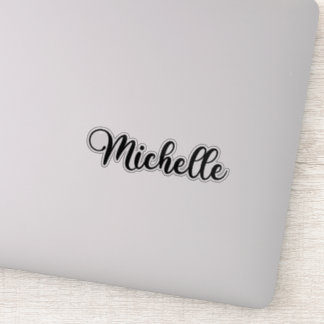Adesivo Michelle Name - Caligrafia manuscrita