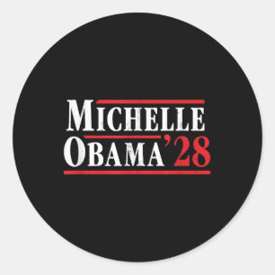 Adesivo Michelle Obama 2028 - Campanha Retro Eleitoral