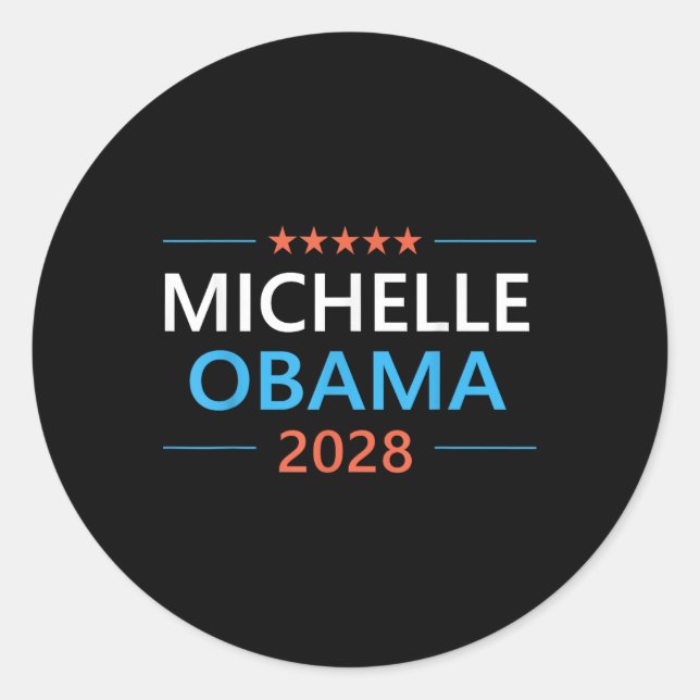 Adesivo Michelle Obama 2028 Para A Eleição Do Presidente D (Frente)