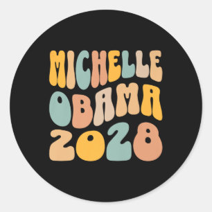 Adesivo Michelle Obama 2028 Pelo Presidente Resiste Wavy G