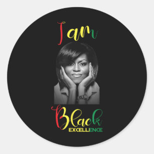 Adesivo Michelle Obama Black Excellence Black History Mont
