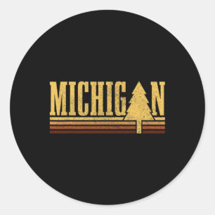 Adesivo Michigan Árvore Vintage Orgulho do Estado Camping 
