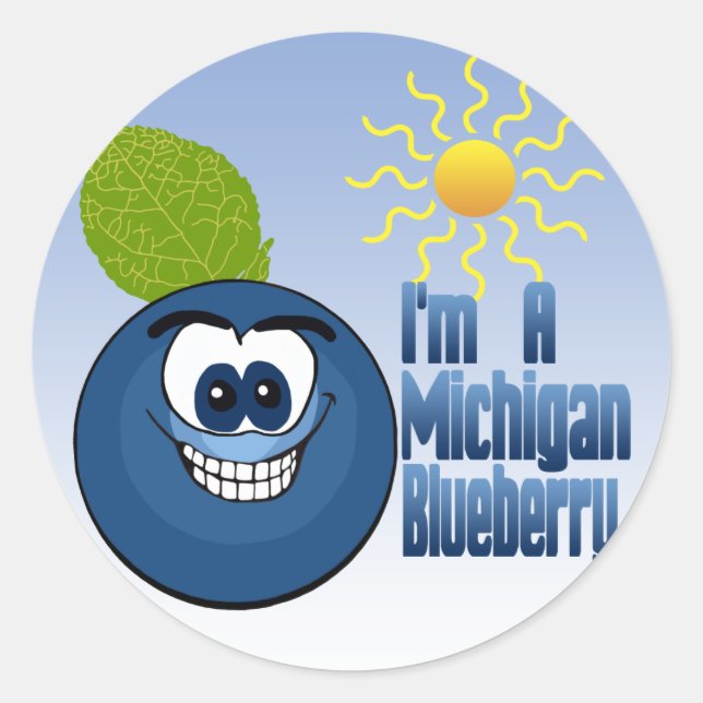 Adesivo Michigan Blueberry (Frente)