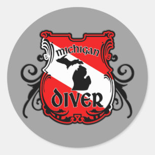 Adesivo Michigan Diver