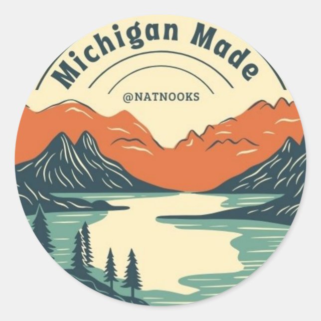 Adesivo Michigan Fez a Nature Hiking Sticker (Frente)