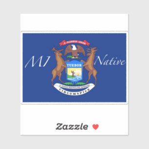 Adesivo Michigan Flag Native