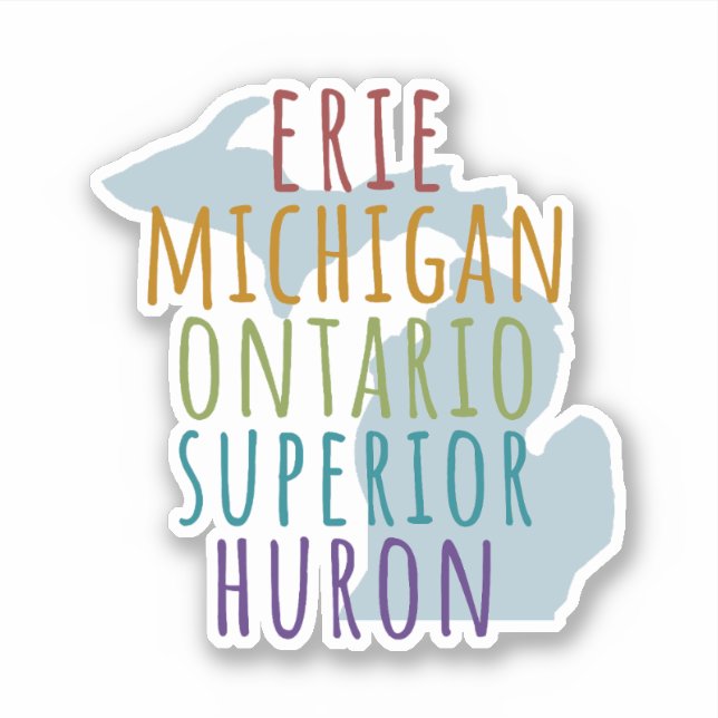 Adesivo Michigan Great Lakes Pride Vinyl Sticker (Frente)