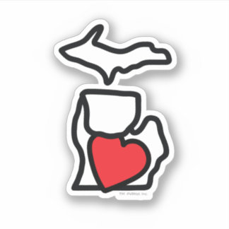 Adesivo Michigan Holding Heart Sticker