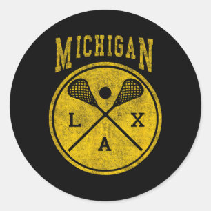 Adesivo Michigan Lacrosse Vintage Lax Vintage Michigan Lac