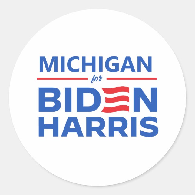 Adesivo Michigan para Biden Harris (Frente)