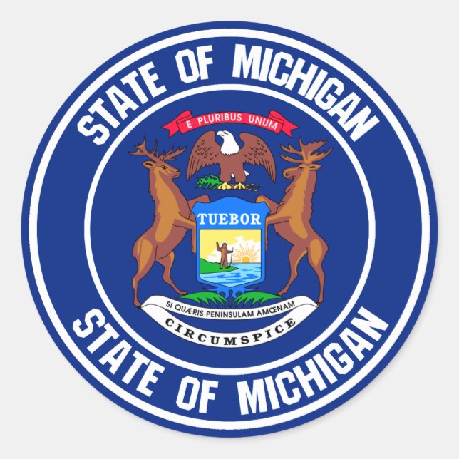 Adesivo Michigan Round Emblem (Frente)