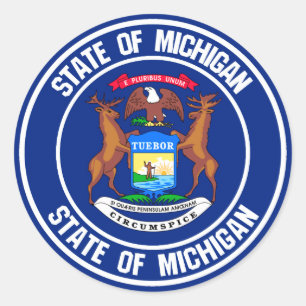 Adesivo Michigan Round Emblem