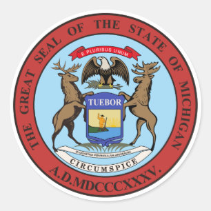 Adesivo Michigan State Seal