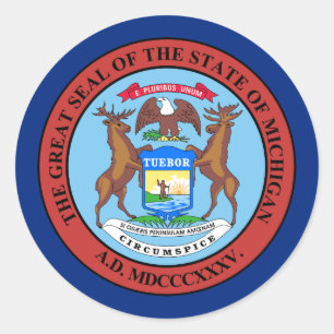 Adesivo Michigander Seal, Seal do Michigan Sticker