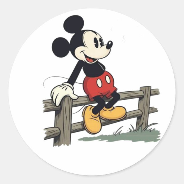 Adesivo Mickey está na cerca pacífica (Frente)