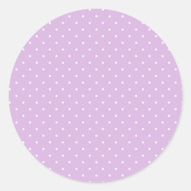 Adesivo Micro Bolinha Branca - Lilás Suave (Frente)
