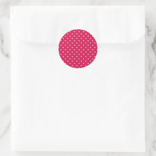 Adesivo Micro Bolinha Branco - Framboesa