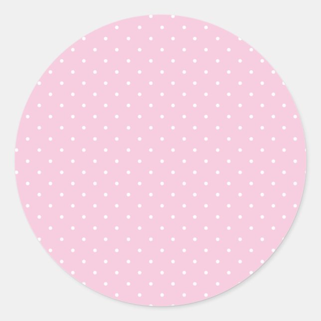 Adesivo Micro Bolinha Branco - Rosa Claro (Frente)