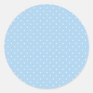 Adesivo Micro Bolinhas Branco - Azul Bebê