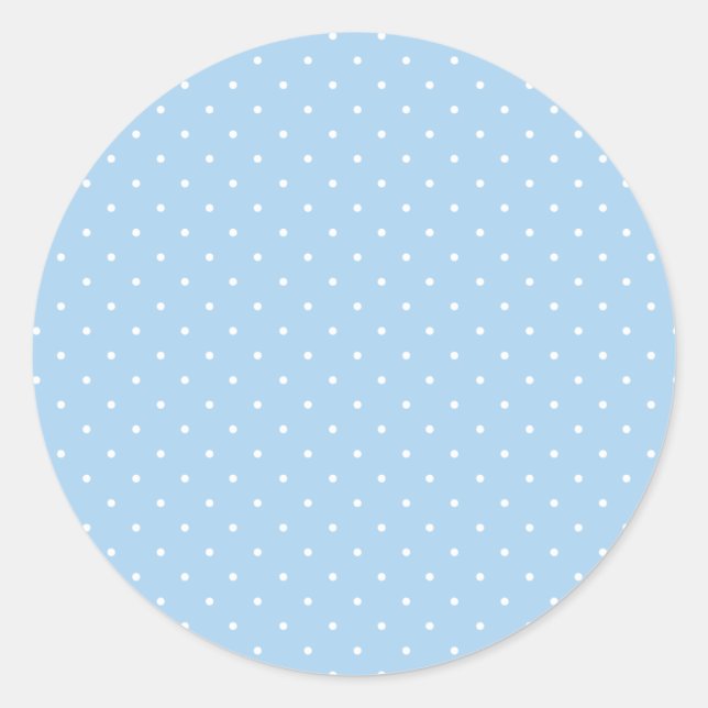Adesivo Micro Bolinhas Branco - Azul Bebê (Frente)