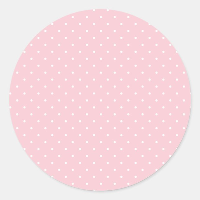 Adesivo Micro Bolinhas Branco - Rosa (Frente)