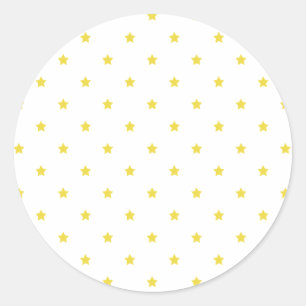 Adesivo Micro Estrelas Dourado Amarelo - Branco