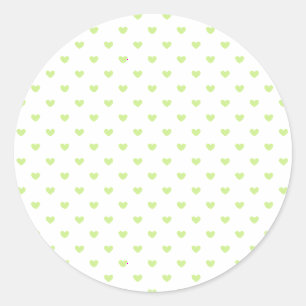 Adesivo Micro Hearts Spring Green - Branco