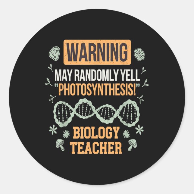 Adesivo Microbiologia Divertida de Volta às Aulas Professo (Frente)