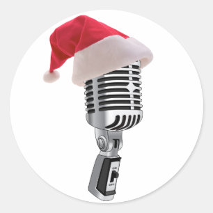 Adesivo microfone do papai noel