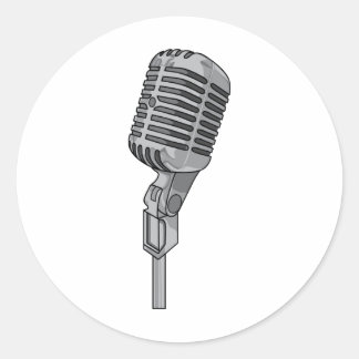 Adesivo Microfone Mike ~ Áudio Música sonora