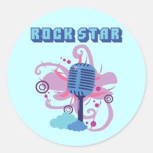 Adesivo Microfone Rock Star